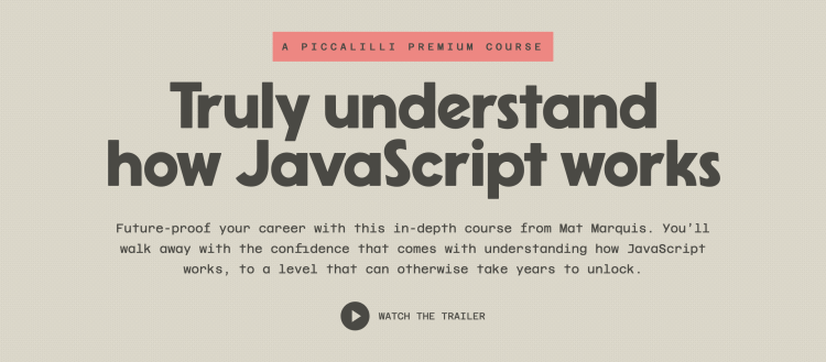 JavaScript for Everyone Piccalilli