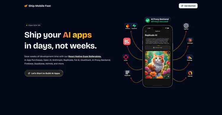 React Native Expo Boilerplate | Ship Mobile Fast AI Wrapper React Native Expo Boilerplate Ship Mobile Fast
