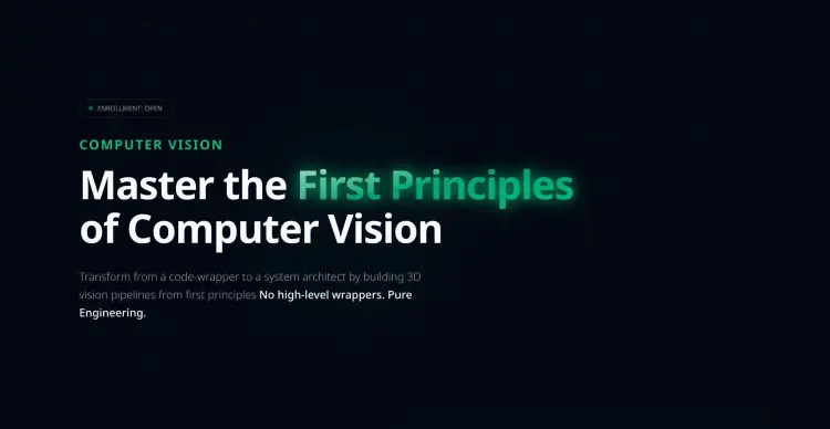 Master the First Principles of Computer Vision