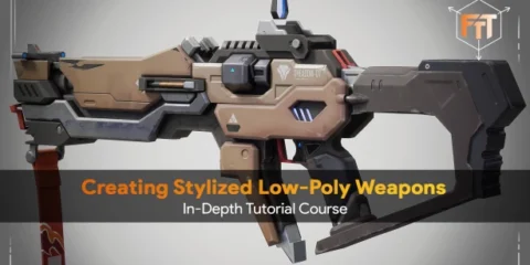 Creating Low-Poly Stylized 3D Weapons - in-depth Tutorial Course