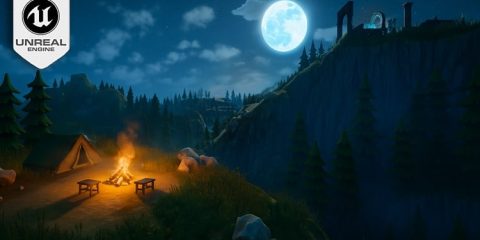 Unreal Engine 5 Stylized Night Environment