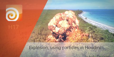 Explosion, using particles in Houdini