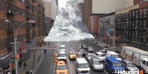 City flooding. Houdini. City flooding. Houdini.