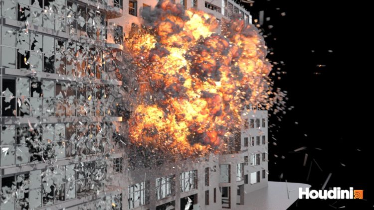 Houdini building destruction