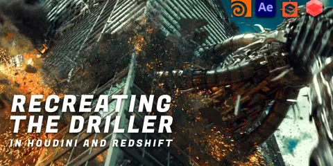 Recreating the Driller Scene in Houdini and Redshift