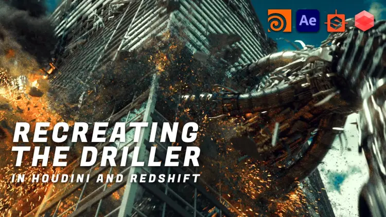 Recreating the Driller Scene in Houdini and Redshift