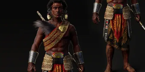 HYPER REALISTIC AFRICAN MALE WARRIOR