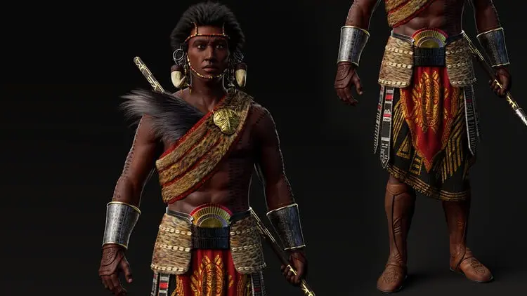 HYPER REALISTIC AFRICAN MALE WARRIOR
