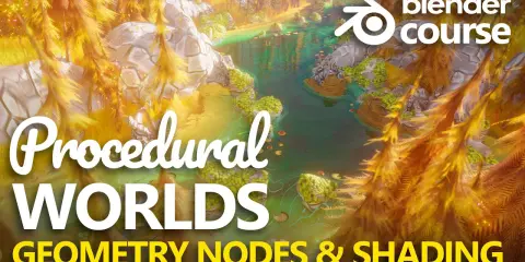 Procedural Stylized Worlds | The Ultimate Geometry Nodes & Shading Course for Blender