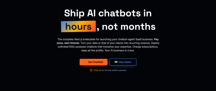 Build AI chatbots in hours, not months | ChatRAG Build AI chatbots in hours, not months | ChatRAG