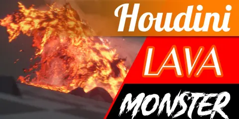 Houdini Snake Lava Monster Project