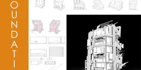 Foundation Patreon - Environment Sketching with 3D Primitives: Sci-Fi with Dave Sarabia