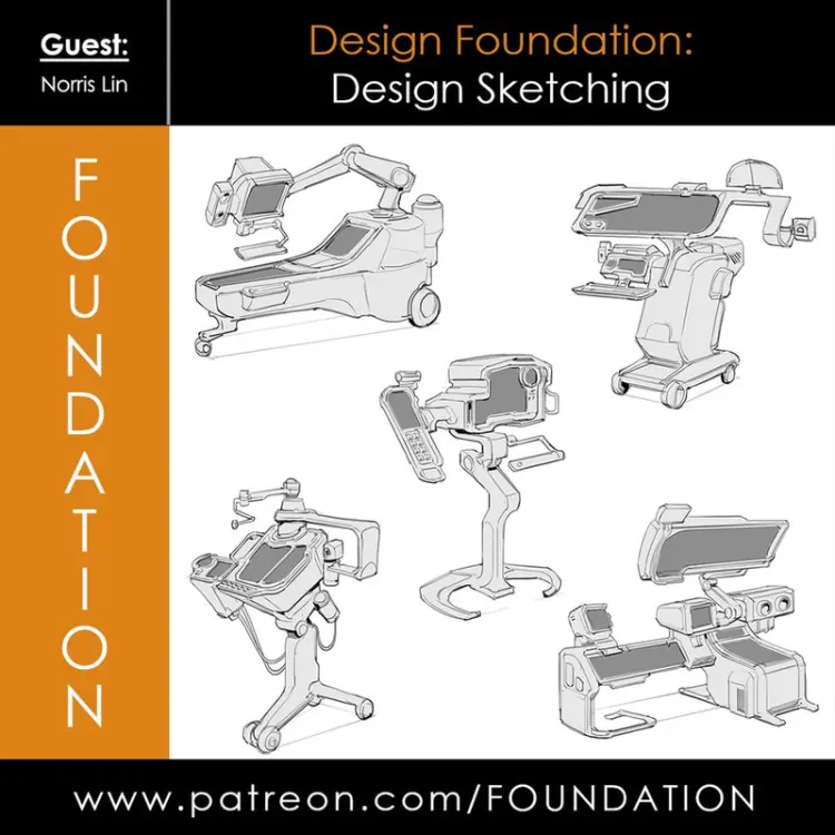 Foundation Patreon – Design Foundation: Design Sketching – with Norris Lin Foundation Patreon - Design Foundation: Design Sketching - with Norris Lin