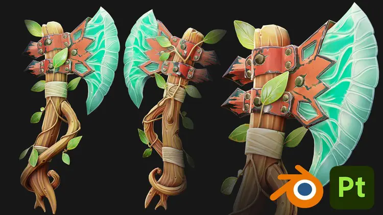 Stylized Game Asset Course. Blender & Substance Painter 2026