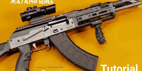 Master Creating Low Poly AK 47 Alpha in Blender and Substance 3D Painter | Fully Narrated