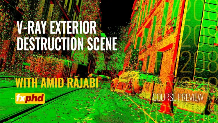 V-Ray Exterior Destruction Scene V-Ray Exterior Destruction Scene