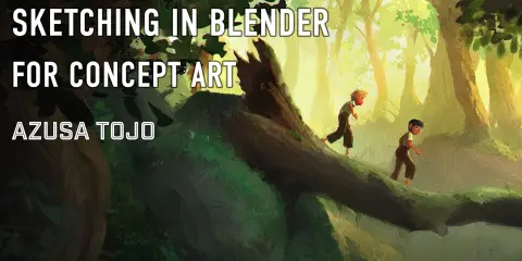 Sketching in Blender with Azusa Tojo