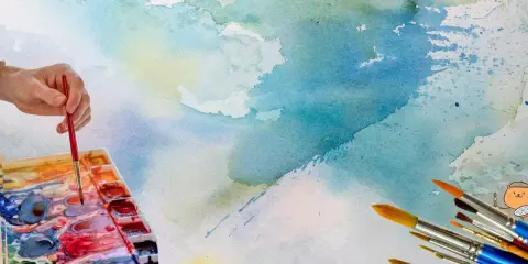 Watercolor with Dylan