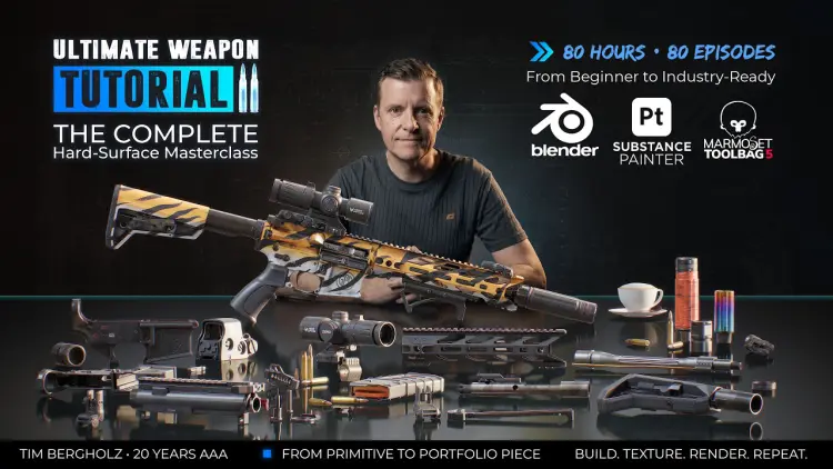 Ultimate Weapon Tutorial 2 – The Complete Hard-Surface Masterclass Ultimate Weapon Tutorial 2 - The Complete Hard-Surface Masterclass